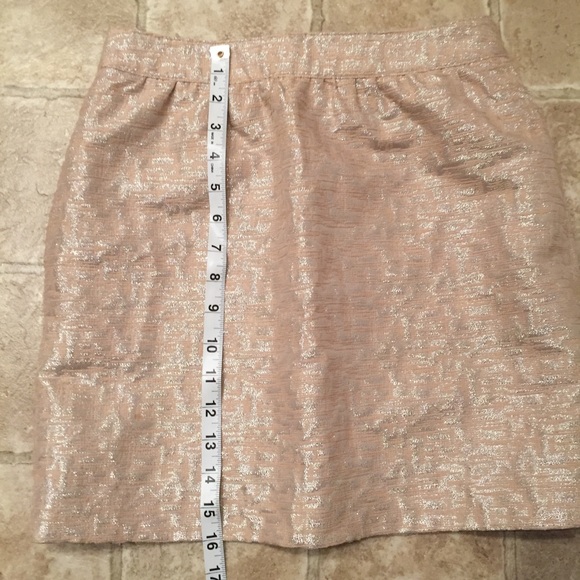 LOFT mini skirt | Gold Metallic Mini Skirt | Holiday Party Cocktail Skirt - Picture 6 of 7